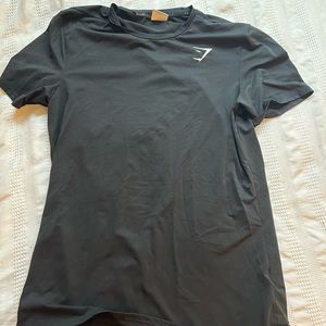 gymshark black athletic shirt, size medium